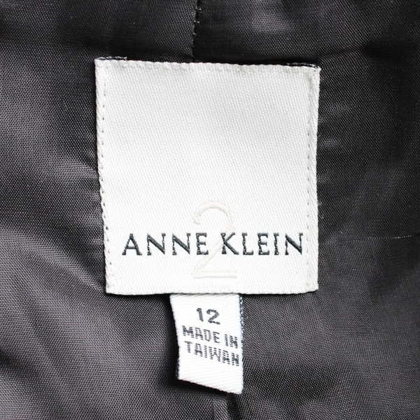 Anne Klein Blazer Button Up Jacket Black Women's Size 12