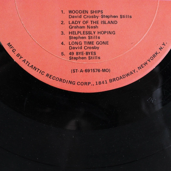 Crosby, Stills, & Nash Self Titled Album Gold Record Award Edition