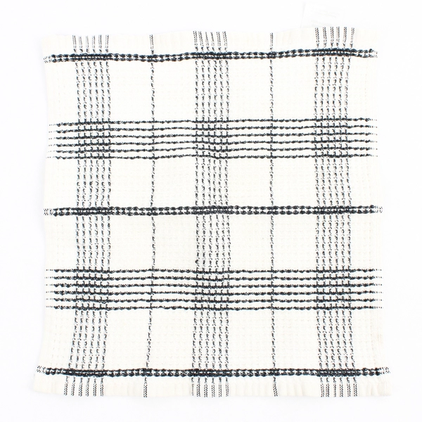 Lot of 8 Black & White Patterned Kitchen Dishcloths Unbranded 10x10 in