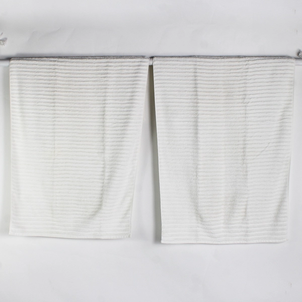 Lot of 2 INC White Standard Bath Towel 27x54in