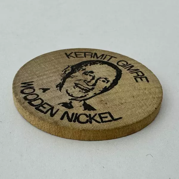 Vintage Gimres Shoe Store Wooden Nickel Token Worth $5 On A Shoe Purchase