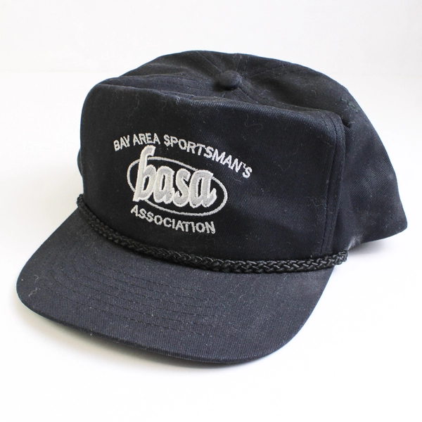 Lot of 2 BASA Snap Back Hats Camo & Black Bay Area Sports One Size