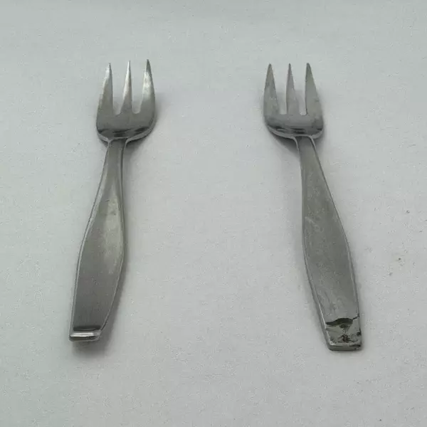 2 Vintage J A Henckels Azur Pastry Forks 6 Inch