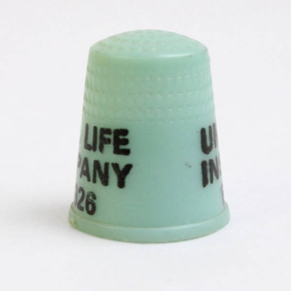 3 Advertising Thimbles Union National Life Insurance Company Blue Yellow White