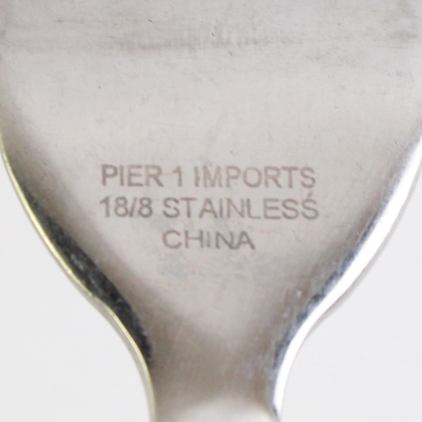 Salad Fork 7" Pier 1 Imports Portfolio 18/8 Stainless Steel Circles