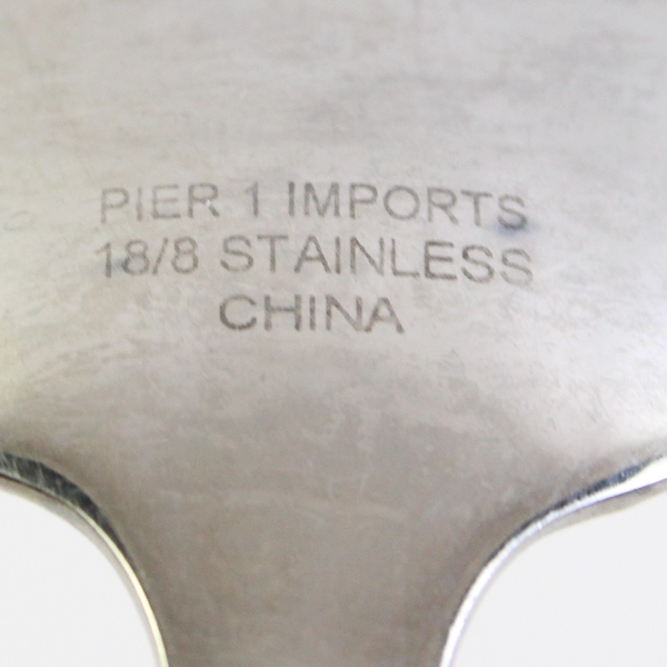 Teaspoon 7" Pier 1 Imports Portfolio 18/8 Stainless Steel Circles