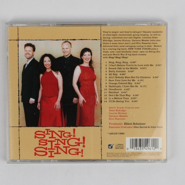 Sing! Sing! Sing! New York Voices CD 2001