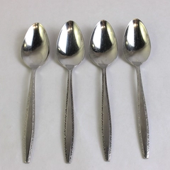 Lot of 4 Teaspoons 6.25" International Decorator Fascination Stainless Steel