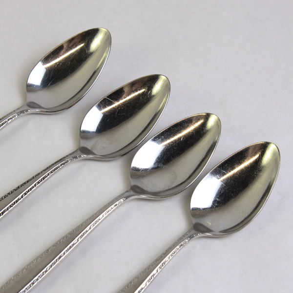 Lot of 4 Teaspoons 6.25" International Decorator Fascination Stainless Steel