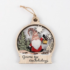 Wood Light Up Gnome For the Holidays Wooden Ornament