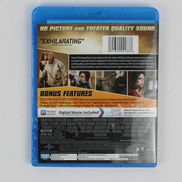 Skyscraper Blu-ray DVD 2 Discs 2018 Dwayne Johnson