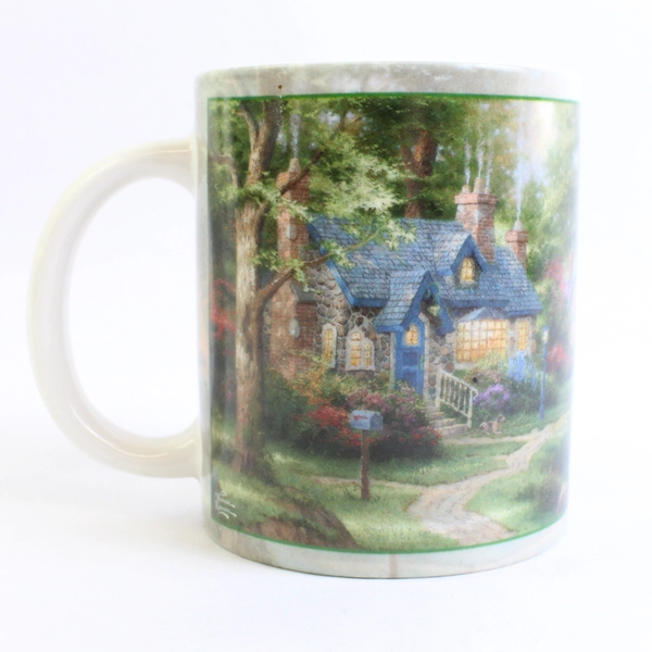 AMCAL Thomas Kinkade Hometown Lake Ceramic Coffee Cup Mug