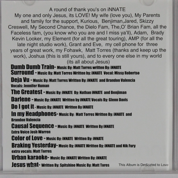 The Greatest Of These CD by Innate 