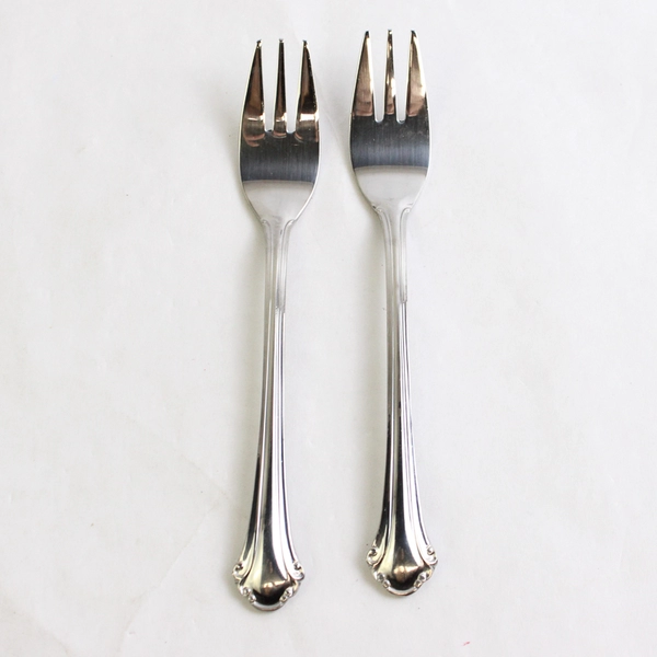 Lot of 2 Pfaltzgraff Meridian Dessert Forks 5.75" 18/0 Stainless Steel