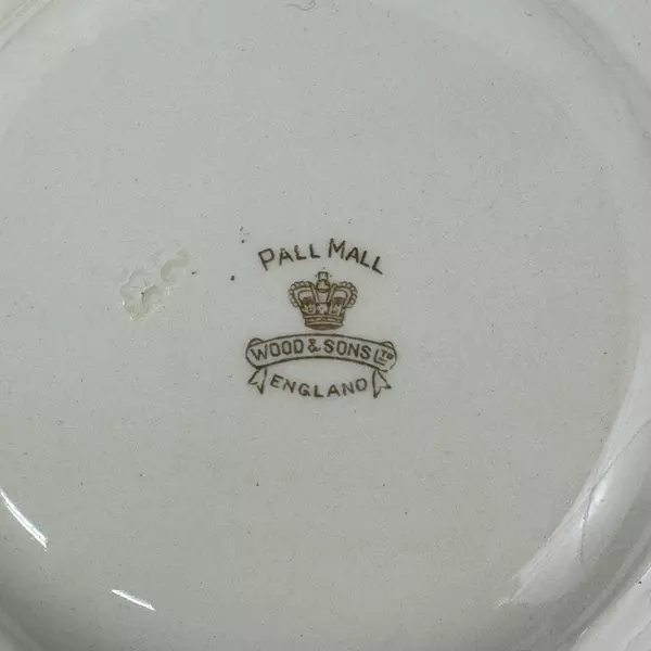 Set of 6 Wood and Sons Pall Mall Bread Plates Red Band 6 Inch