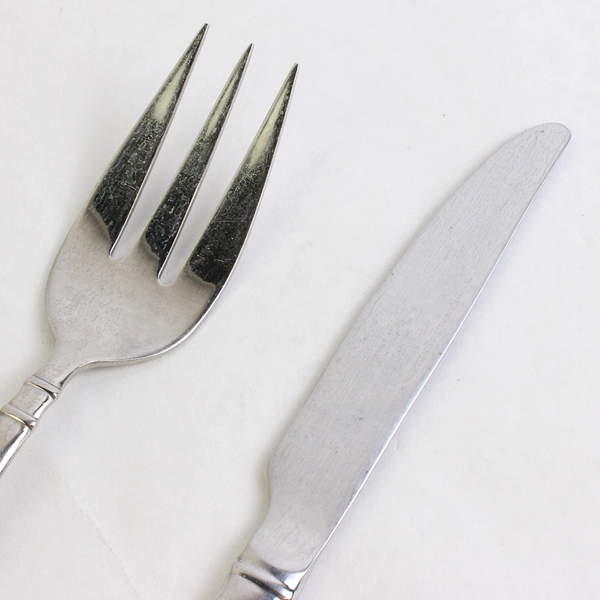 Lot Of 6 Heritage Mint LTD Bentley (Stainless) Flatware 3 Serving Forks 3 Knifes