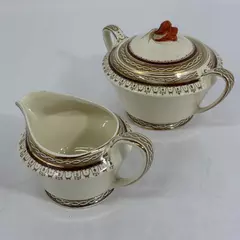 Wood & Sons Pall Mall Red Band Creamer And Sugar Bowl