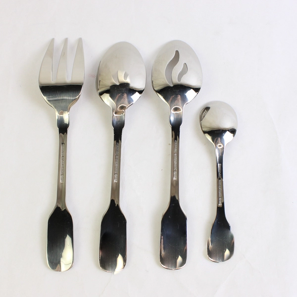 Lot Of 4 Heritage Mint LTD Stainless Flatware 3 Spoons 1 Serving Fork