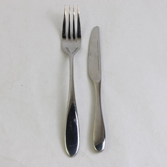 2 Pc Lot Heritage Mint LTD Reflections Stainless Flatware Salad Fork and Knife