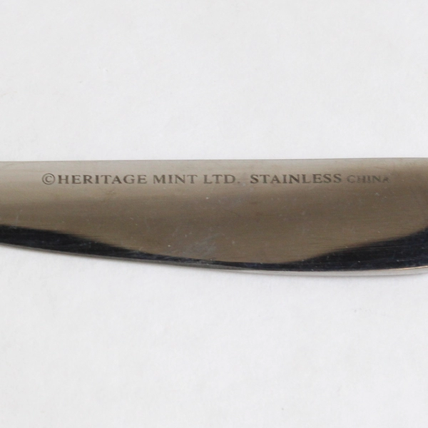 2 Pc Lot Heritage Mint LTD Reflections Stainless Flatware Salad Fork and Knife