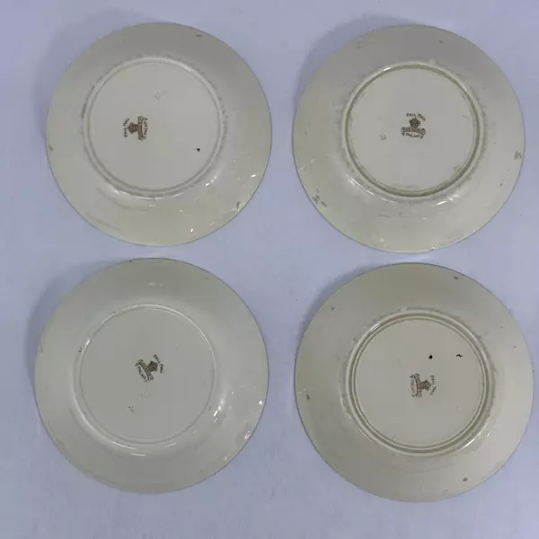 Set of 4 Wood And Sons Pall Mall Red Band Cereal Bowls 7.5 Inch