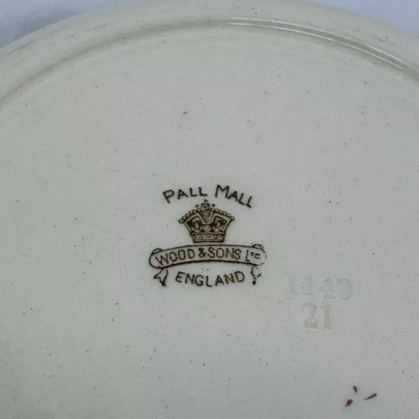 Set of 4 Wood And Sons Pall Mall Red Band Cereal Bowls 7.5 Inch