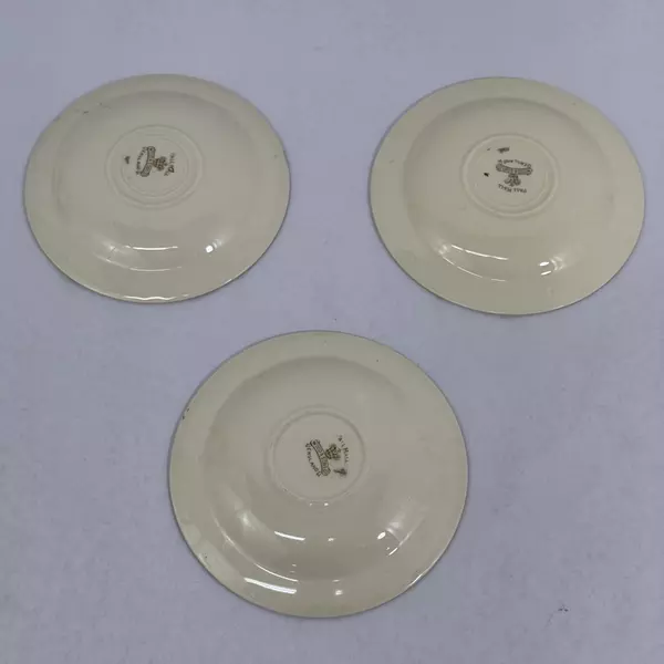 Lot of 3 Wood and Sons Pall Mall Red Band Saucers 6 Inch