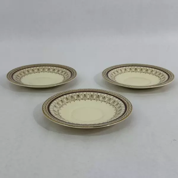 Lot of 3 Wood and Sons Pall Mall Red Band Saucers 6 Inch