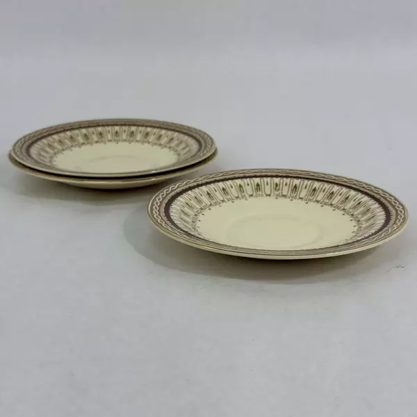 Lot of 3 Wood and Sons Pall Mall Red Band Saucers 6 Inch