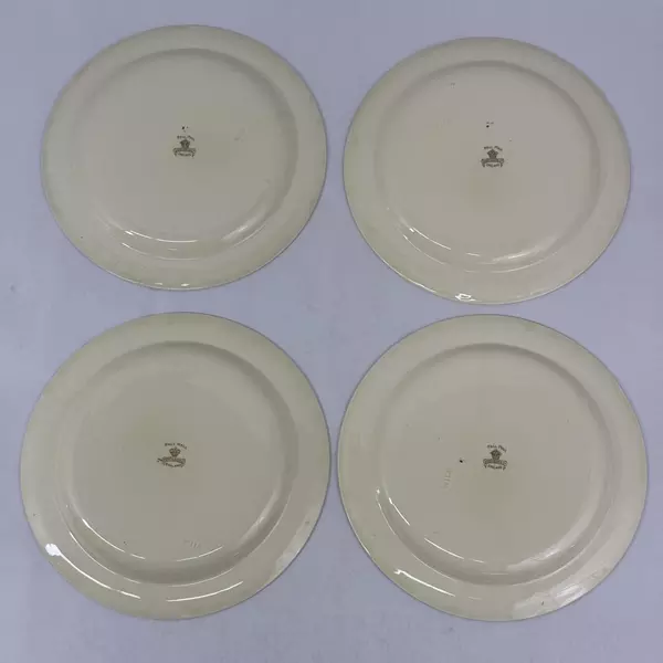 Set of 4 Wood And Sons Pall Mall Red Band Dinner Plates 10 Inch