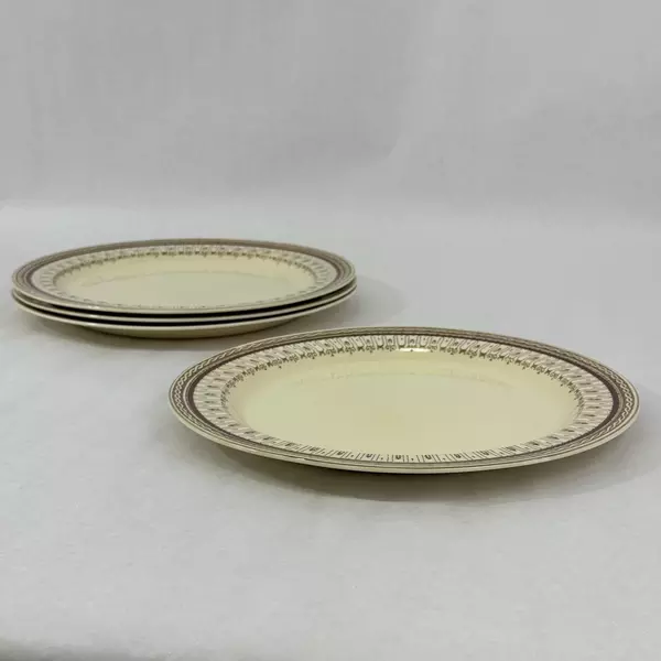 Set of 4 Wood And Sons Pall Mall Red Band Dinner Plates 10 Inch