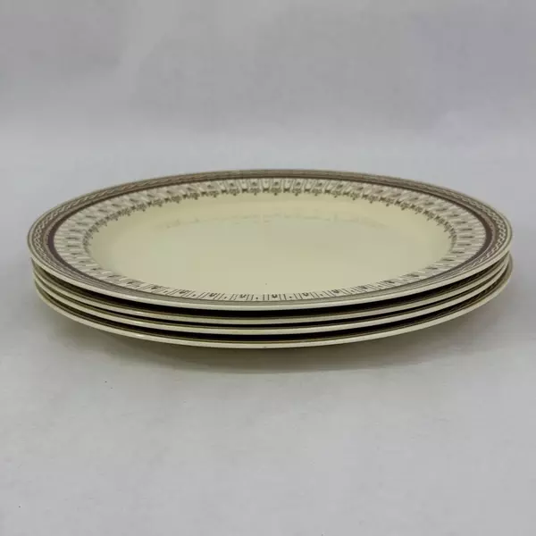 Set of 4 Wood And Sons Pall Mall Red Band Dinner Plates 10 Inch