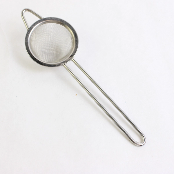 Lot Of 2 Unbranded Stainless Steel Kitchen Items 1 Olive Spoon 1 Small Strainer