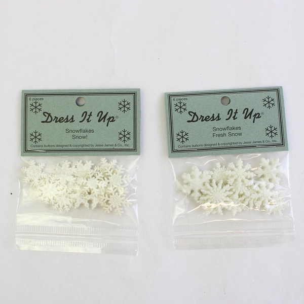 Lot of 2 Packs Snowflake Embellishments Jesse James Dress It Up SEALED