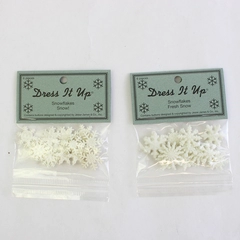 Lot of 2 Packs Snowflake Embellishments Jesse James Dress It Up SEALED