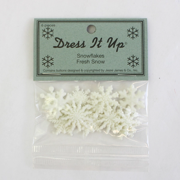 Lot of 2 Packs Snowflake Embellishments Jesse James Dress It Up SEALED
