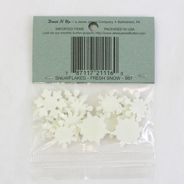 Lot of 2 Packs Snowflake Embellishments Jesse James Dress It Up SEALED