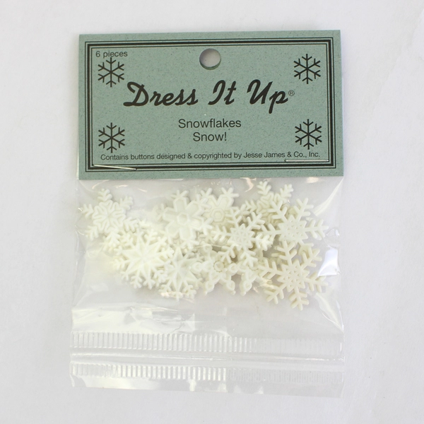 Lot of 2 Packs Snowflake Embellishments Jesse James Dress It Up SEALED