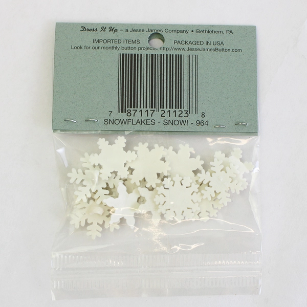 Lot of 2 Packs Snowflake Embellishments Jesse James Dress It Up SEALED