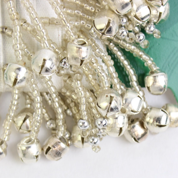 Lot of 2 Packs Decorative Details 36" Beaded Fringe Trim Silver Bells SEALED