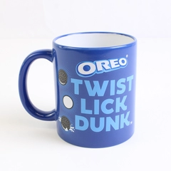 OREO Cookie Blue Ceramic Coffee Mug 4” Tall  'Twist Lick Dunk' 2024