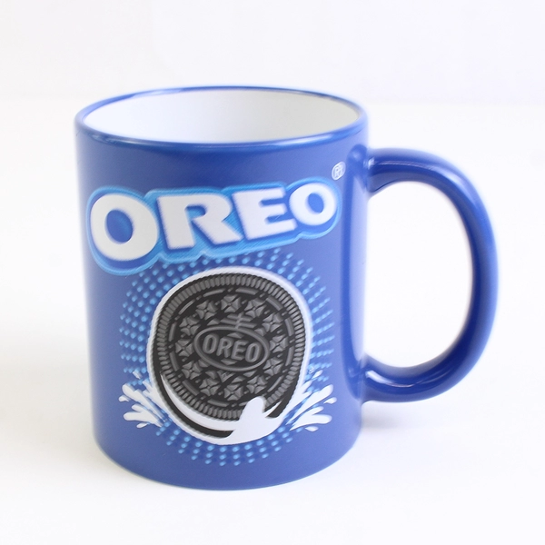 OREO Cookie Blue Ceramic Coffee Mug 4” Tall  'Twist Lick Dunk' 2024