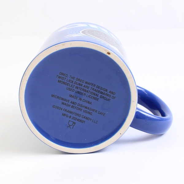 OREO Cookie Blue Ceramic Coffee Mug 4” Tall  'Twist Lick Dunk' 2024