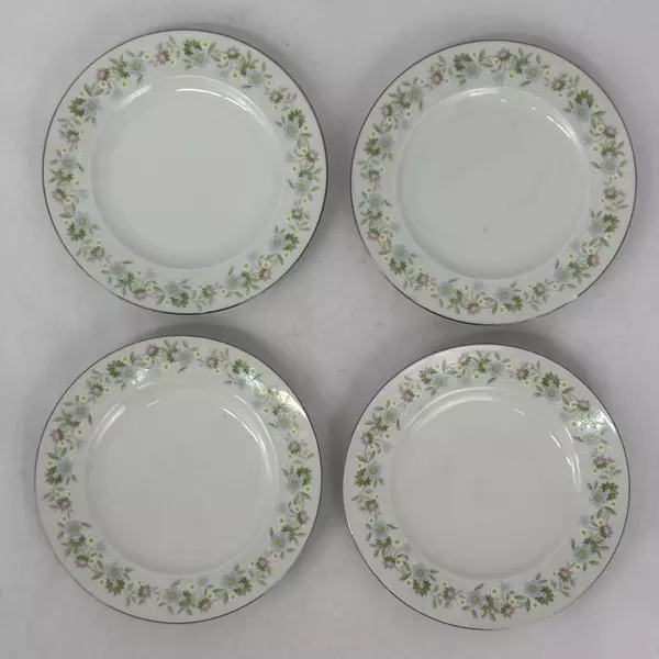 Set of 4 Johann Haviland Bavaria Germany Forever Spring 6 Inch Bread Plates