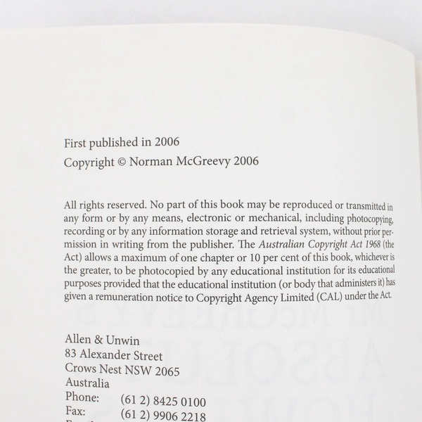 Mr McGreevy's Absolute Howlers by Norman McGreevy 2006 Paperback