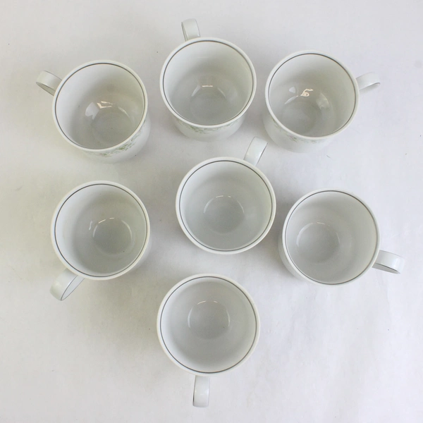 Set of 7 Johann Haviland Forever Spring Coffee Cups And 8 Saucers