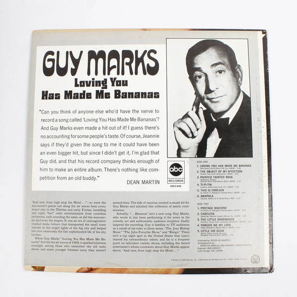 Guy Marks Loving You Has Made Me Bananas 12" Vintage Vinyl Record