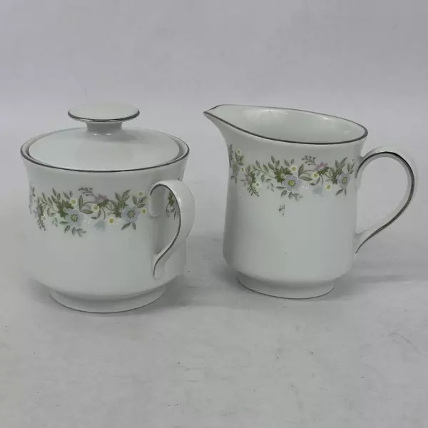 Johann Haviland Forever Spring Creamer and Sugar Bowl With Lid Bavaria Germany