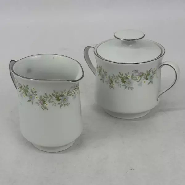 Johann Haviland Forever Spring Creamer and Sugar Bowl With Lid Bavaria Germany