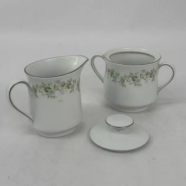 Johann Haviland Forever Spring Creamer and Sugar Bowl With Lid Bavaria Germany